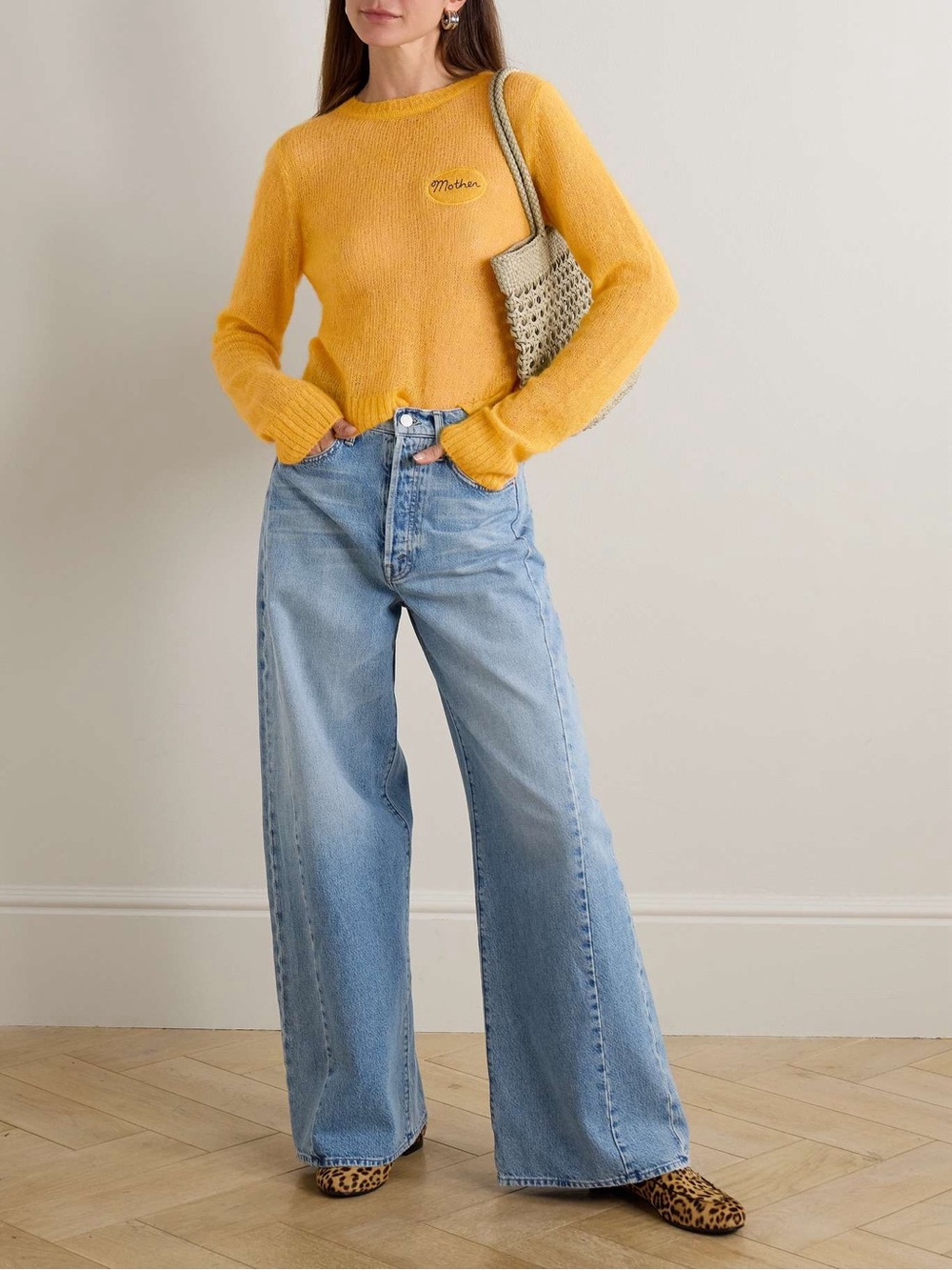 MOTHER The Pipe Dream Button Sneak High Rise Jeans in Leap At The Chance - Picture 2 of 16